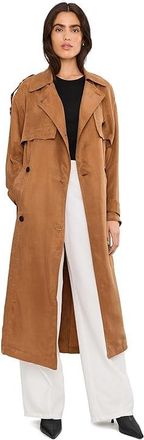 AllSaints Linnie Trench Womens Vest Caramel Cafe Brown : MD, Lyocell/Modal