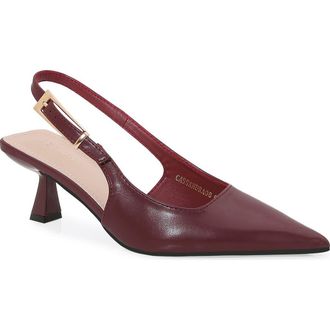 Berness Cassandra Slingback Kitten Heel Pump in Wine at Nordstrom Rack, Size 7.5