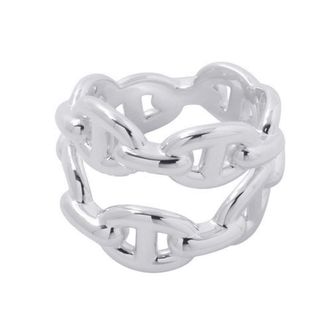 Herm&egrave;s Silver 925 Band Ring (Pre-Owned)