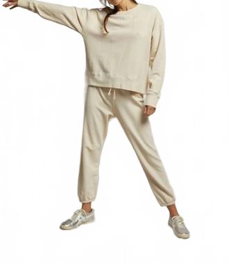 perfectwhitetee Tyler French Terry Pullover Sweatshirt In Sugar