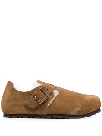 Birkenstock London suede slippers - unisex - Suede/Fabric/Rubber - 39 Regular - Brown