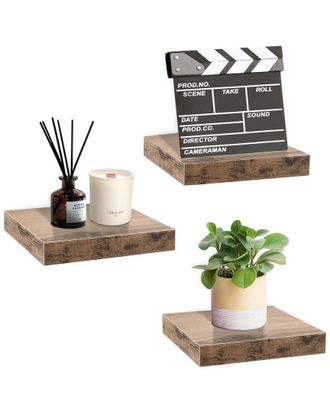 Sorbus Set Of 3 Floating Square Shelves