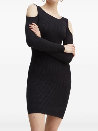 Guess Co Mini-jurk met open schouders en lange mouwen - Zwart