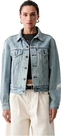 Levi's Road Worn Trucker x Pride - Dames - Spijkerjassen - Blauw - L - Katoen - Jassen