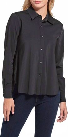 Lyssé Connie Slim Button-Down Shirt In Black