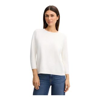 Joop Cornflower Texture Sweater - Dames - Ronde hals truien - Wit - L - Truien & Vesten