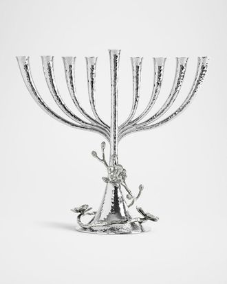 Michael Aram White Orchid Hanukkah Menorah