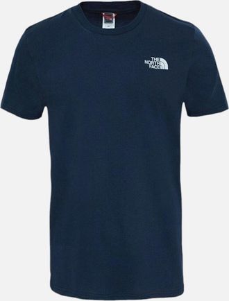 The North Face Mens The North Face T-Shirt Mens Logo Short Sleeved Tee Cotton Crew Top - Navy - Size: 38