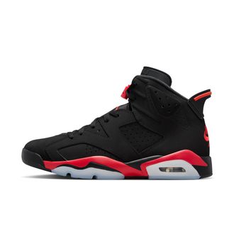 Nike Jordan Mens Air Jordan 6 Retro Infrared Salesman Shoes in Black | CT8529-001