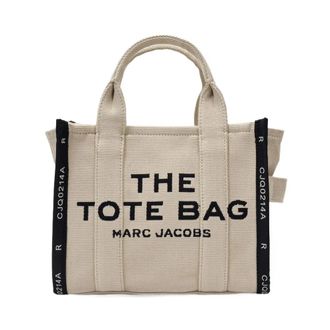 Marc Jacobs The Jacquard Small Tote Bag - Dames - Handtassen - Beige - ONE Size - Katoen - Tassen