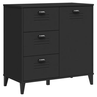 Berkfield Home Sideboard VIKEN Black 80x40x80 cm Engineered Wood | Size: 80 x 40 x 80 cm