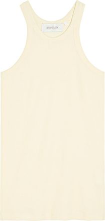 Sportmax Ribbed Cotton-blend Tank top - Cream - S (UK8-10 / S)