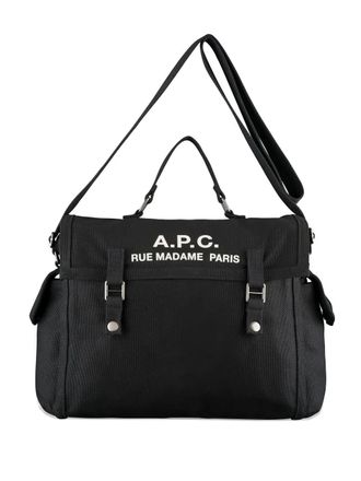 A.P.C. Laptoptas met logoprint - Zwart