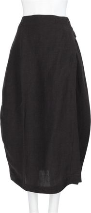 STUDIO NICHOLSON Black High-Waisted Voluminous Viscose-Blend Maxi Skirt