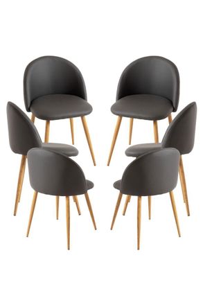 Regalos Miguel Regalos Miguel - Packs Sillas Comedor - Pack 6 Sillas Vint Polipiel - Gris