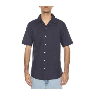 Only & Sons Camicia Maniche Corte - Heren - Korte mouwen Overhemden - Blauw - 2XL - Overhemden