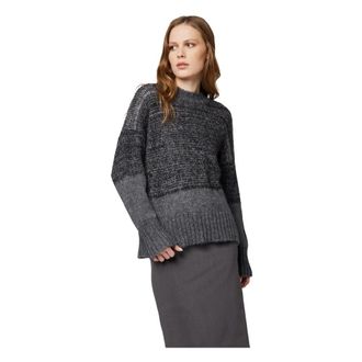 Alpha Studio Girocollo M/L Sweater - Dames - Ronde hals truien - Grijs - L - Truien & Vesten