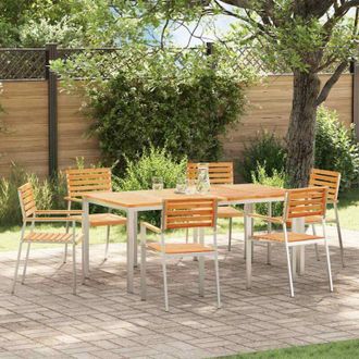 vidaXL Conjunto De Comedor De Jard&iacute;n 7 Pcs Vidaxl