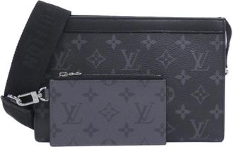 Louis Vuitton Black Coated Canvas Shoulder Bag (Pre-Owned)