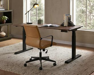 Castlery Emmerson Adjustable Standing Desk 55 American Walnut, Castlery
