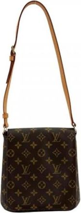 Louis Vuitton Pre-owned Monogram Canvas Shoulder Bag - Dames - Vintage Schoudertas - Bruin - ONE Size - Vintage