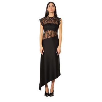 Simona Corsellini Abito con pizzo - Dames - Jurken - Zwart - Maat: XS Polyamide