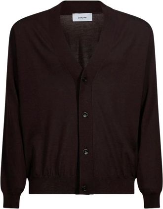 Lardini V-hals Vest - Heren - Truien - Bruin - Maat: L Wol