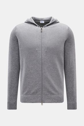 Braun Hamburg Men - Cashmere cardigan grey mottled