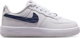 Nike Girls Air Force 1 Low - Girls Preschool Basketball Shoes White/Navy Size 11.0