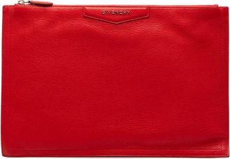 Givenchy Pre-owned Clutches, female, Red, Size: ONE SIZE Pre-owned Leather Pouch
