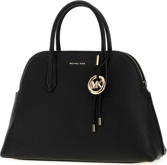 Michael Kors Womens Dome Shoulder Bag Black Leather