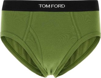 Tom Ford Pistachio Green Stretch Cotton Slip