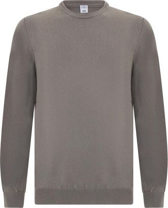 Fedeli Trui met ronde hals - Heren - Ronde hals truien - Bruin - 2XL - Kasjmier - Truien & Vesten