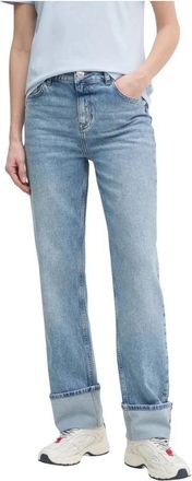 Mos Mosh Stella Straight Jeans - Dames - Regular Fit Jeans - Blauw - W26 - Katoen - Jeans