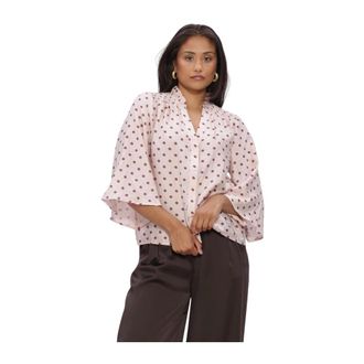Minus Msviviana V-neck Blouse - Dames - Blouses & Shirts - Roze - Maat: M Viscose