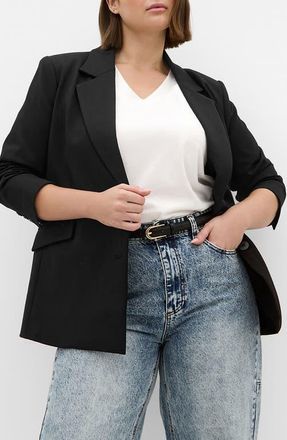 City Chic Galactic Blazer in Black at Nordstrom, Size 16W