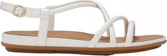 FitFlop Womens Gracie Leather Strappy Back-Strap Sandals In Urban White