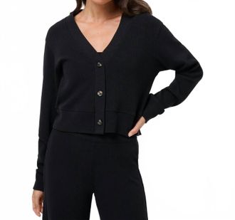 Travis Mathew Evening Retreat Cardigan In Black