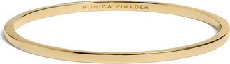 Monica Vinader Essential Slim Bangle in 18K Gold Vermeil at Nordstrom, Size Medium