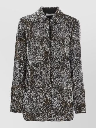 Paco Rabanne sequin bead embellished longline shirt top