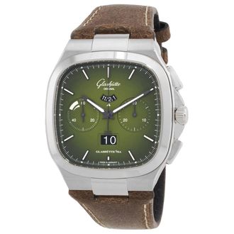 Glash&uuml;tte Original Glashutte Seventies Chronograph Panorama Date Automatic Green Dial Mens Watch 1-37-02-09-02-62