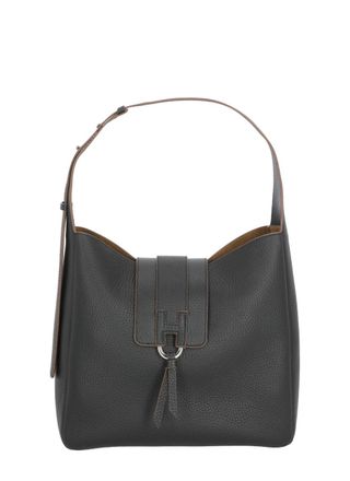 Hogan Textured Leather Shoulder Bag with Adjustable Strap