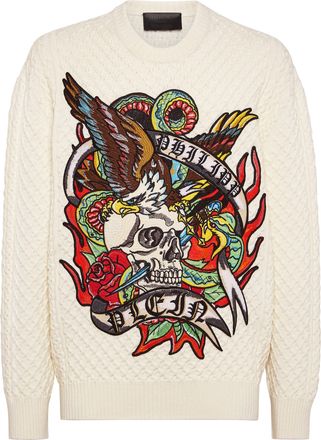 Philipp Plein Pullover Ronde Hals Tattoo