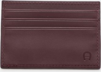 Aigner Burgundy Leather Card Holder