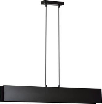 Wonderlamp Lámpara colgante con estructura de metal rectangular negro 3xe27