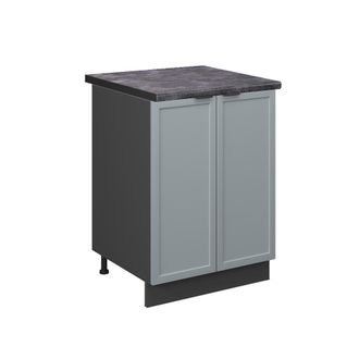 Vicco Mueble Bajo De Cocina Fame-line, Azul Claro-gris, 60 Cm, Et Antracita