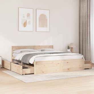 vidaXL Vidaxl - Letto senza Materasso 200x200 cm in Legno Massello di Pino