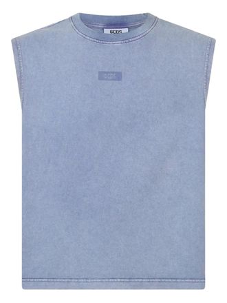 GCDS Tanktop met verwassen effect - Paars