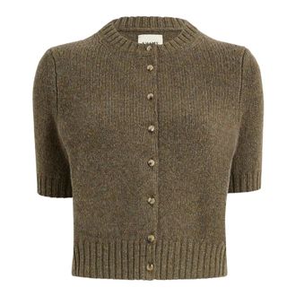 Khaite Nora Cardigan - Dames - Truien - Groen - Maat: M Zijde