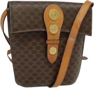 Celine Pre-owned Canvas celine-bags - Dames - Vintage Schoudertas - Bruin - ONE Size - Leer - Vintage
